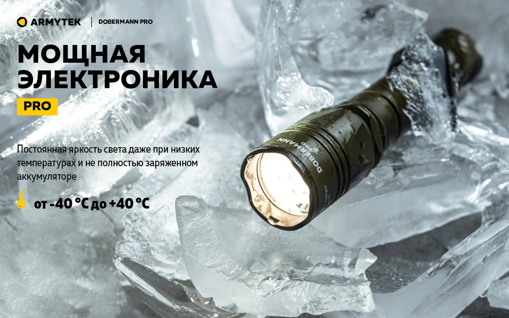 Фонарь тактический подствольный Armytek F07501WO Dobermann Pro Magnet USB Olive (теплый свет)