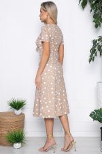 Платье Кокетливая (беж/горох) П10845 LT Collection