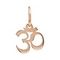 Подвеска Мантра Ом - кулон из золота 585, вид спереди