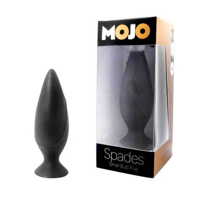 Черная большая анальная пробка Mojo Spades Large Butt Plug - 12 см. (Цвет: черный)