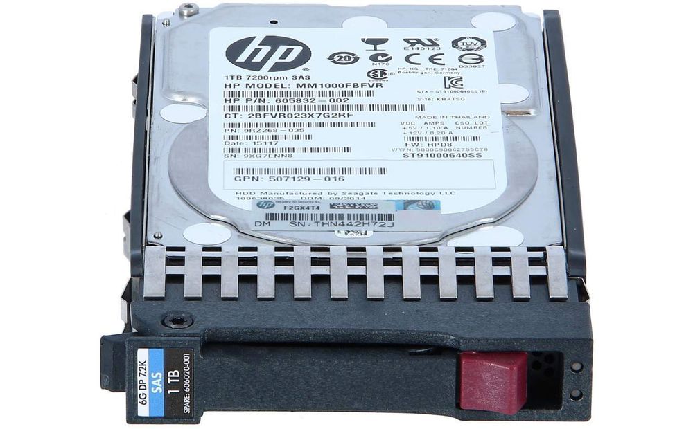 Жесткий диск HP 1TB 6G SAS 7.2K RPM SFF DP MIDLINE 507129-016