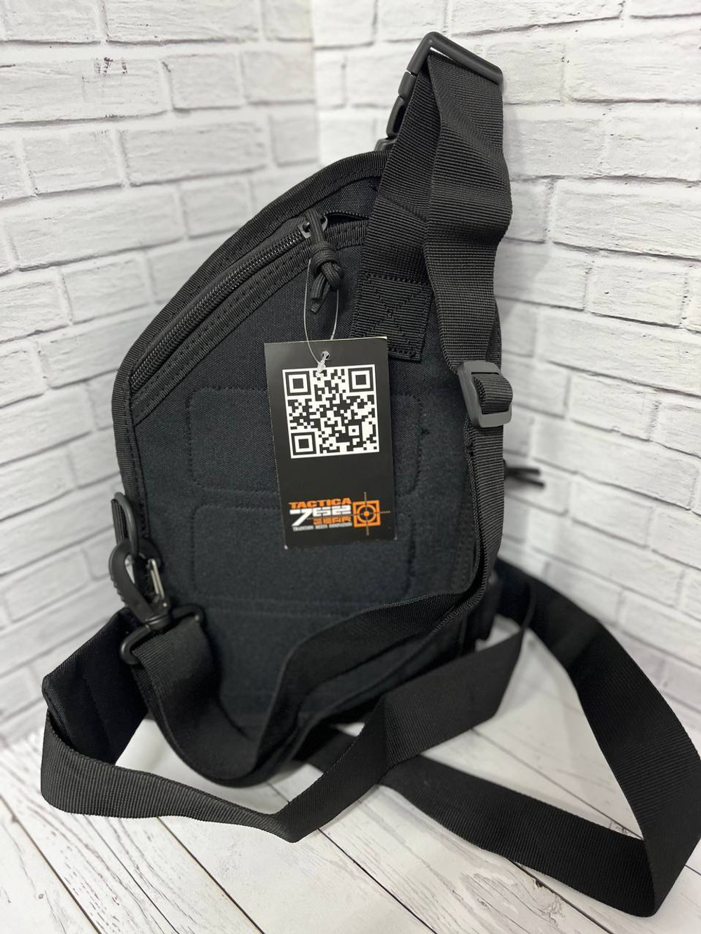Тактическая плечевая сумка / чёрный