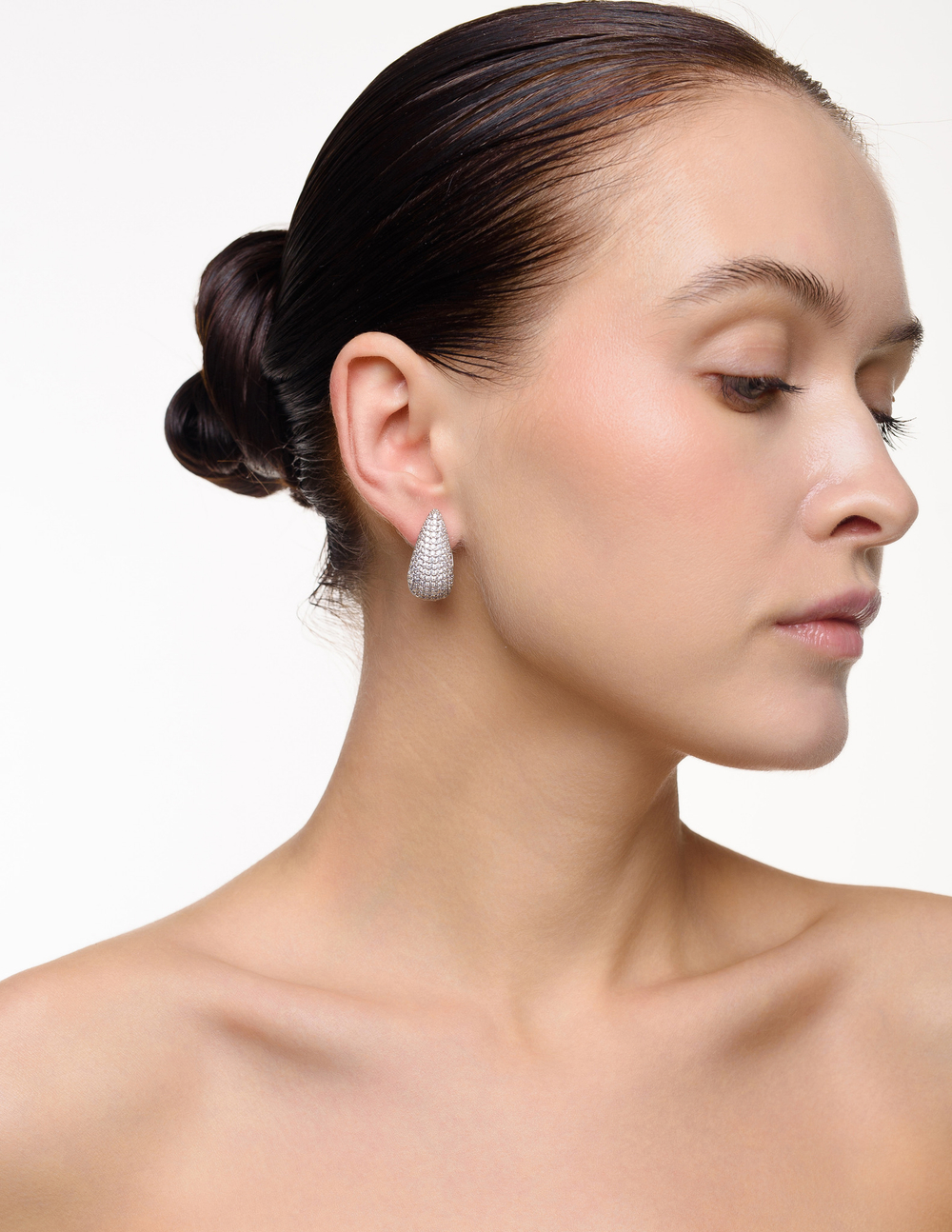 Серьги "Shine Double Drop" Silver