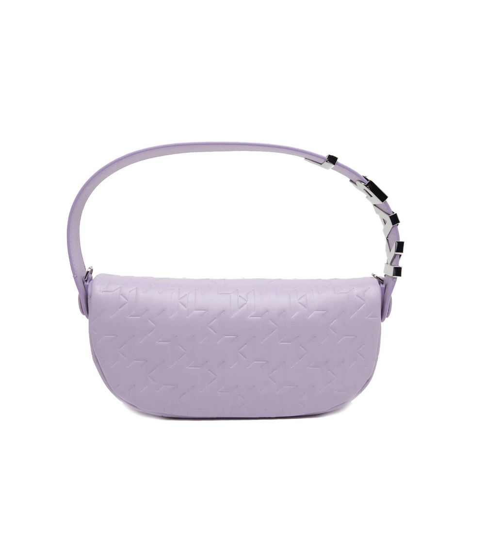 кожаная сумка через плечо k/swing md baguette Karl Lagerfeld - лавандовый(230W3089)