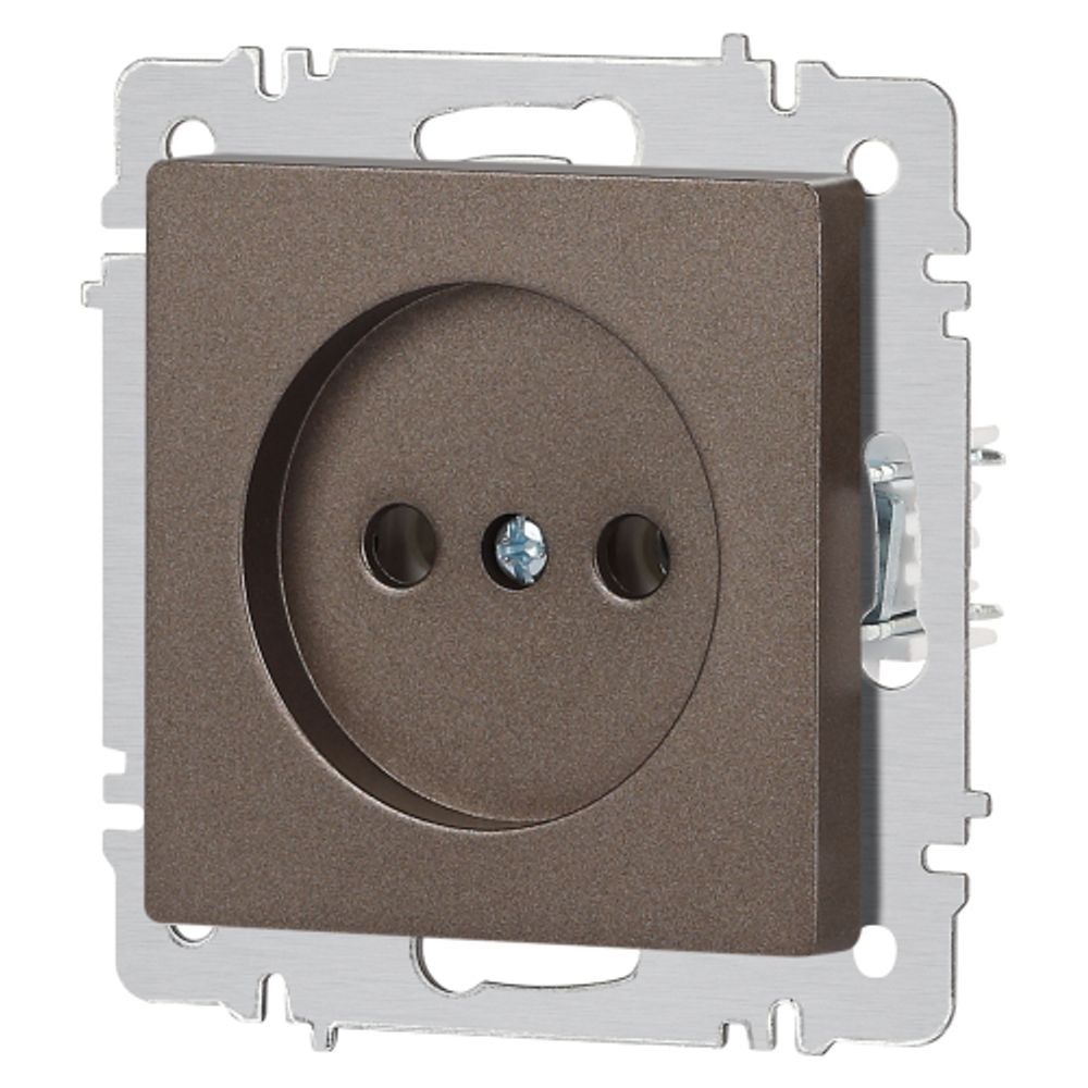 Розетка Intro Accent 6-201-08 2P 16А-250В IP20 СУ AL/CU бронза | Intro
