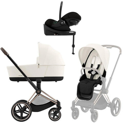 Коляска Cybex Priam IV Rosegold complete Cloud G Magic Black Base G 3 в 1 Off White
