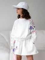 Осенний костюм для девочки, лонгслив и шорты