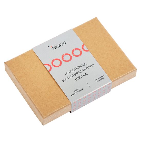 Наволочка из натурального шелка светло-серого цвета из коллекции essential, 50х70 см