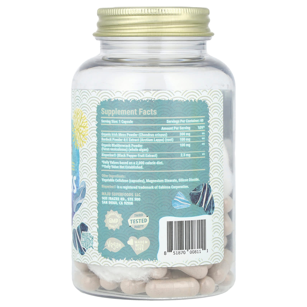 Maju Superfoods, дикий морской мох, 60 капсул