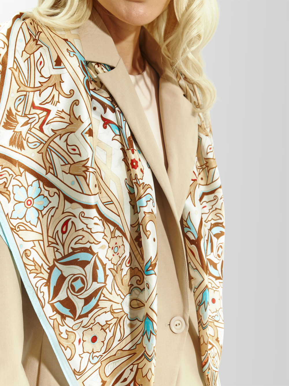 Платок «Арабески» 100% шёлк