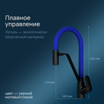 Смеситель для кухни AM.PM Like F8007827 Черный матовый Синий