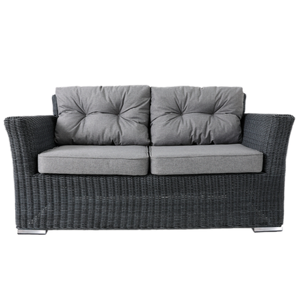 Диван 2-местный плетёный ДА ВИНЧИ антрацит