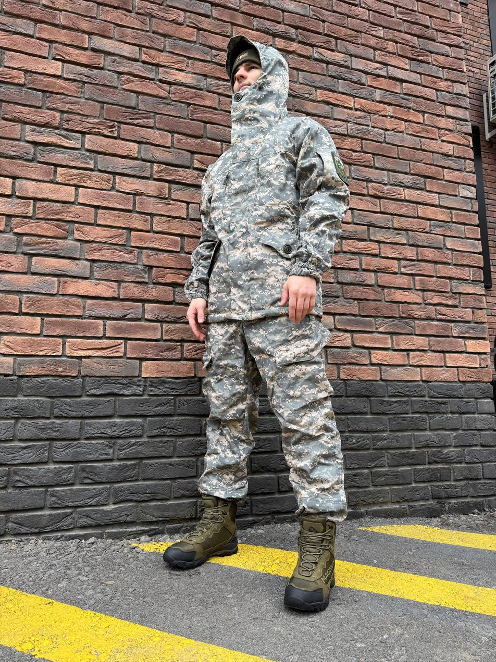 Костюм Горка 6 флис осень-зима серая цифра