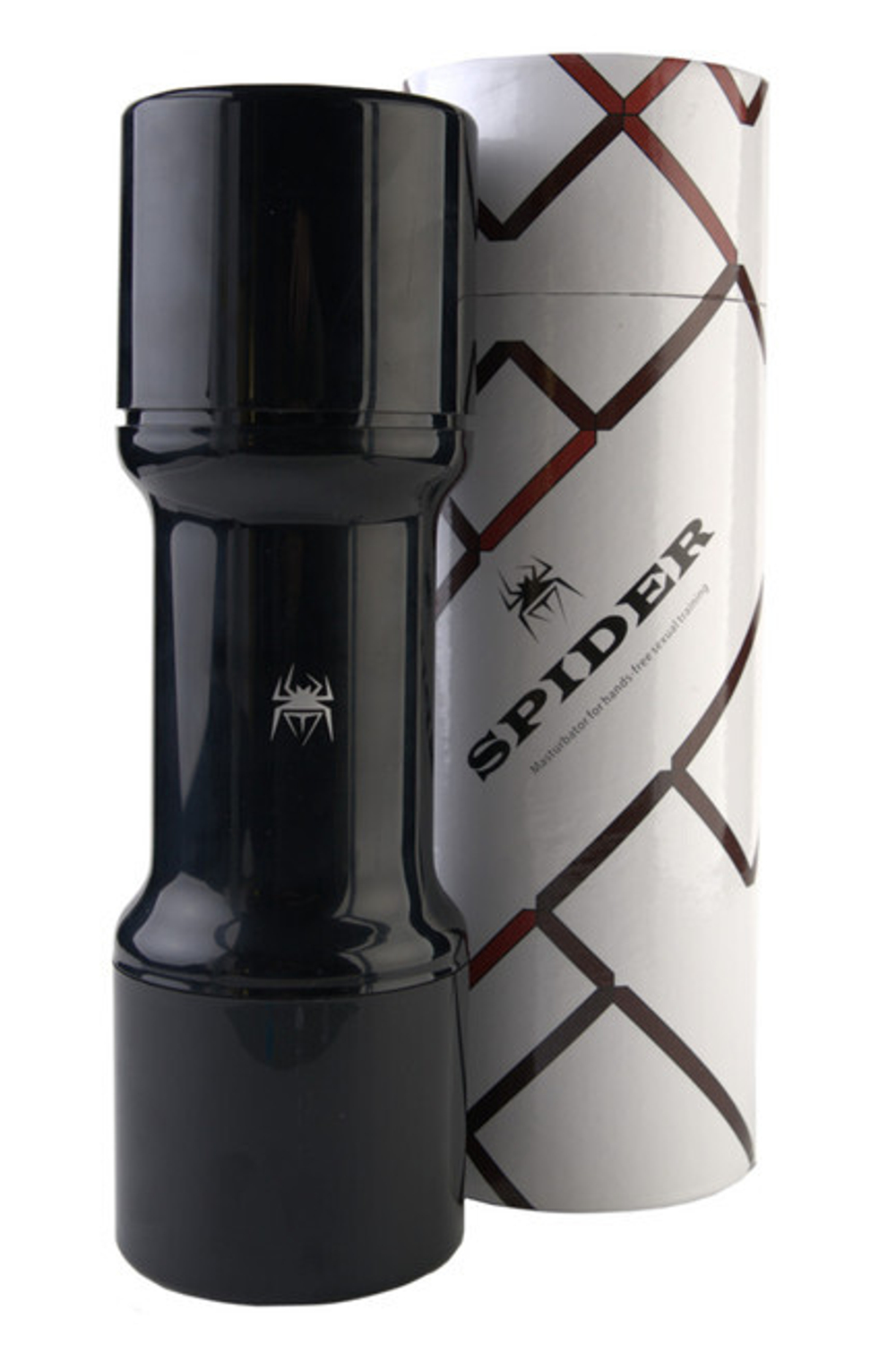 Мастурбатор вагина Spider, черная колба (Цвет: черный , телесный)