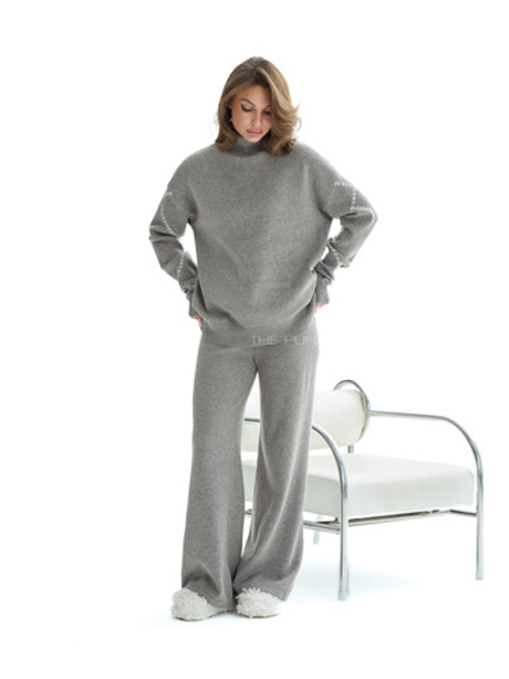 Костюм трикотажный темно-серого цвета