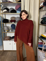 Асимметричный свитер ТЕРРАКОТ