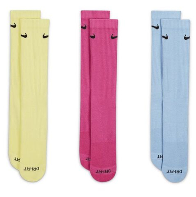 Носки теннисные Nike Everyday Plus Cushioned Training Crew Socks 3P - разноцветный