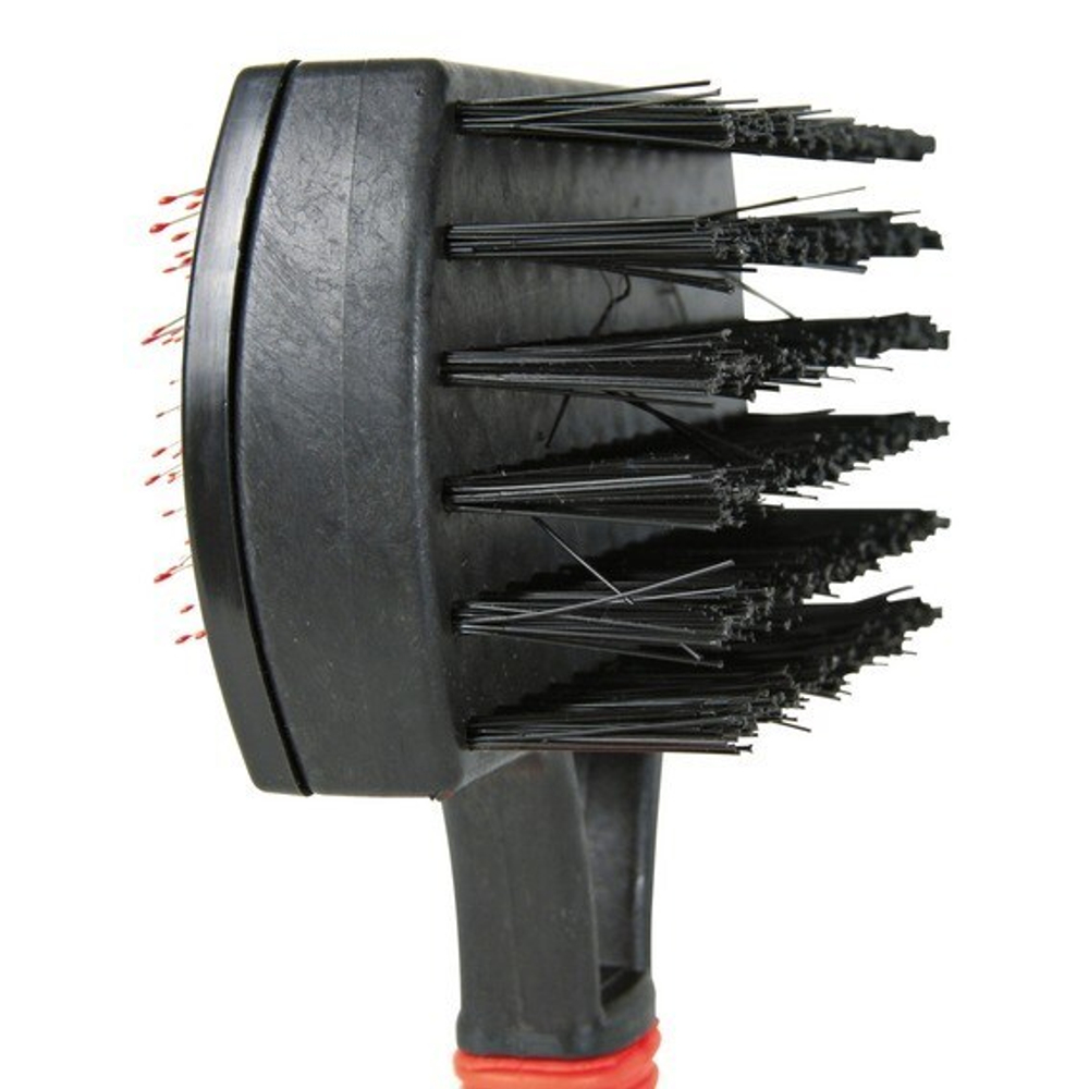 Щётка-пуходерка двусторонняя 17 х 10 см с пластиковой ручкой, Trixie