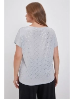 Блузка с пайетками короткий рукав