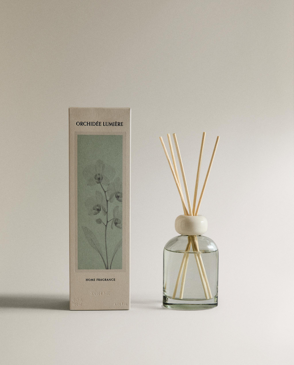 Zara Home Аромадиффузор Orchid e Lumi re 120 мл, тростниковые палочки микадо, аромат цветочный, Розовый