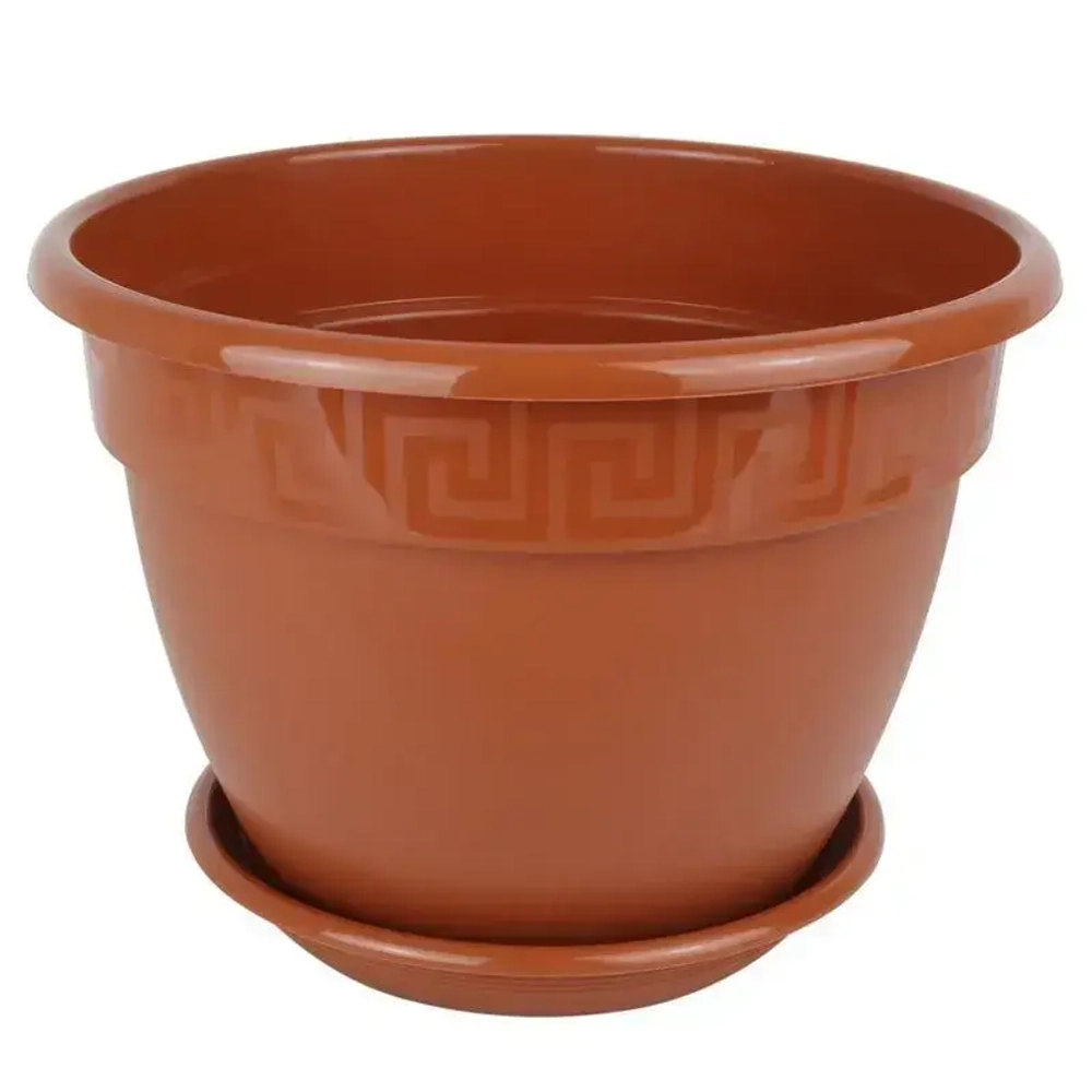 Горшок Антик, D22, 3,6 л, терракот с поддоном