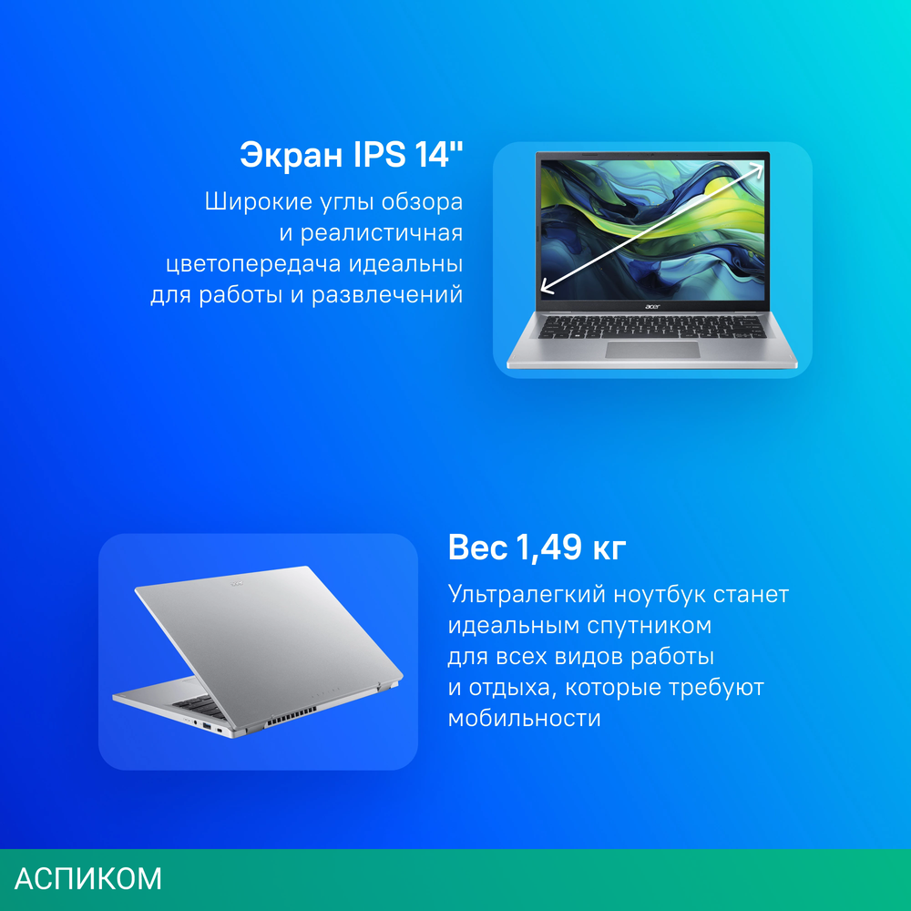 Ноутбук Acer Aspire Go AG14-31P-P7CL