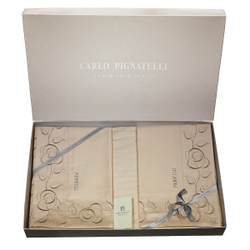 Постельное белье 2 спальное евро Carlo Pignatelli Roseto Pink Италия фото