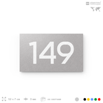 Номер на дверь 149, табличка на дверь для офиса, квартиры, кабинета, аудитории, склада, серый 120х70 мм, Айдентика Технолоджи
