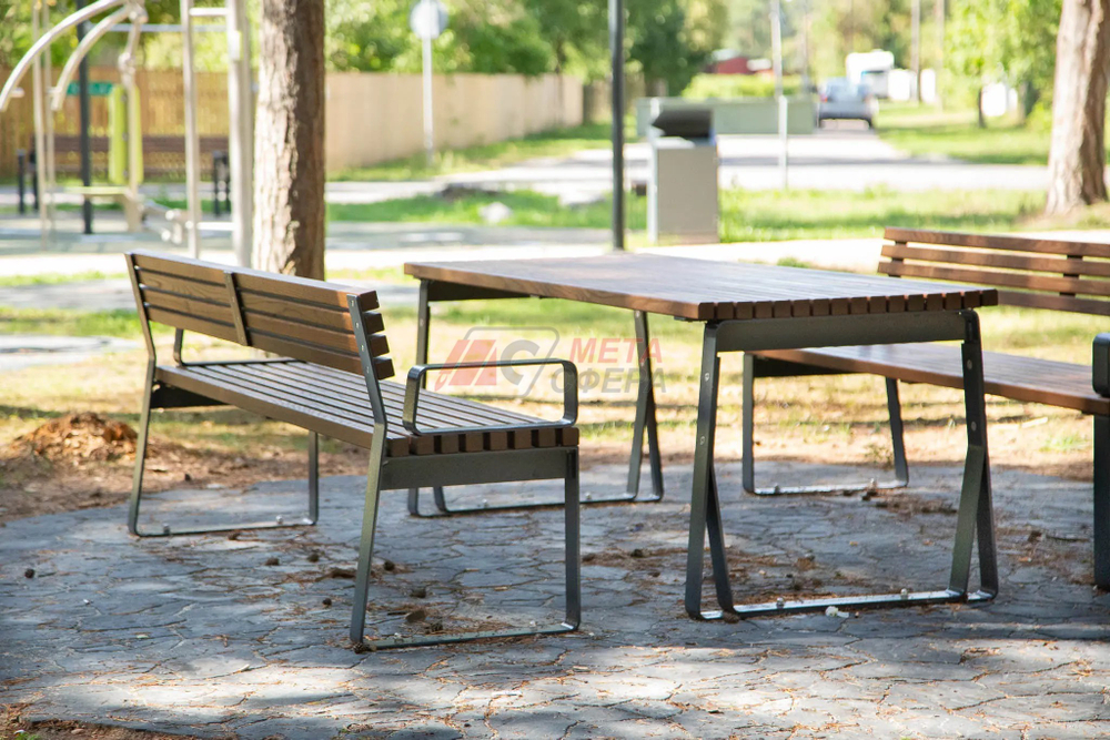 Скамейка Соло с подлокотниками