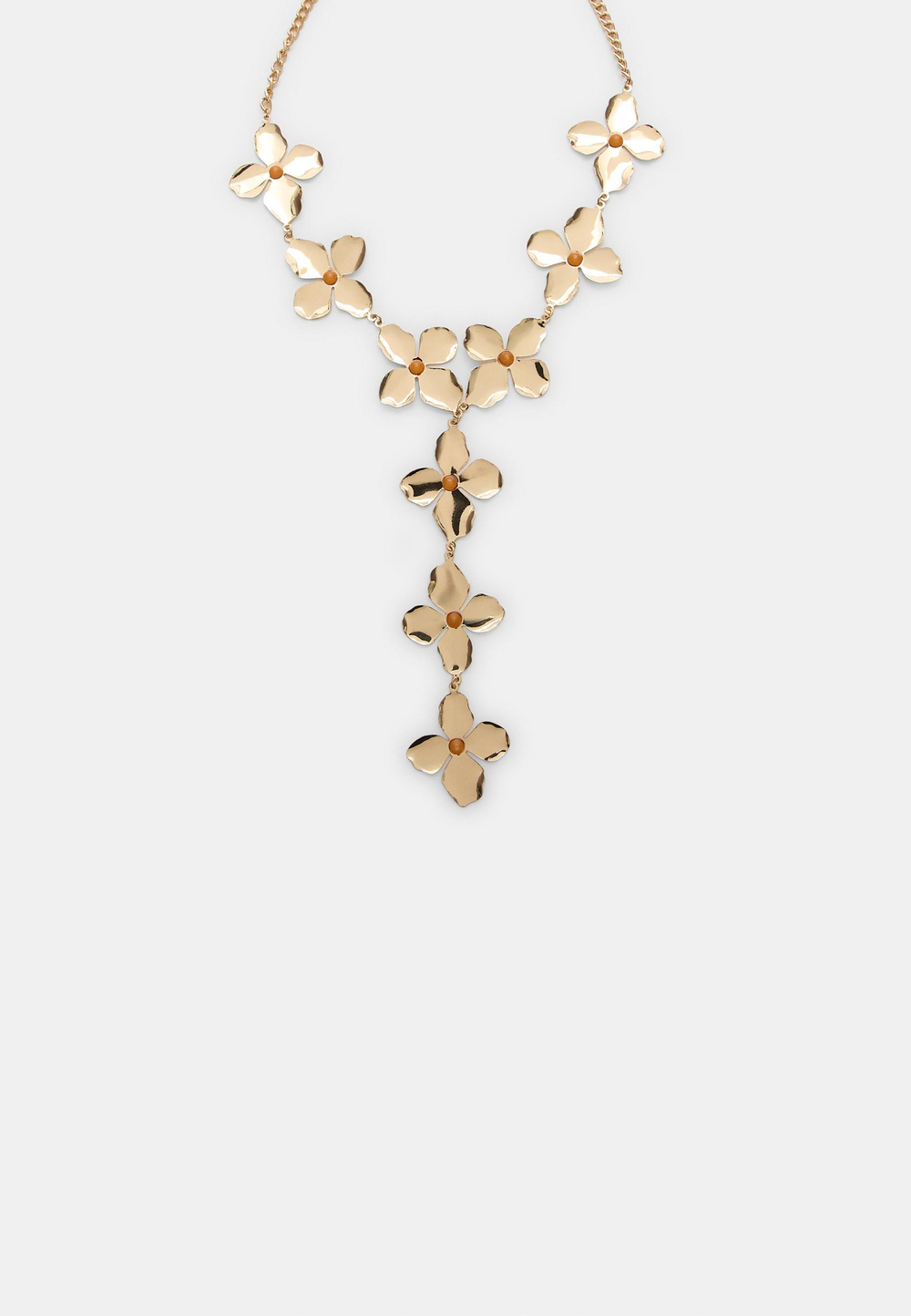 STRADIVARIUS Ожерелье-лариат с цветком, золотой