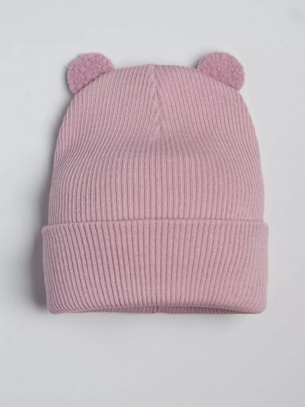 Шапка для девочки с ушками осенняя