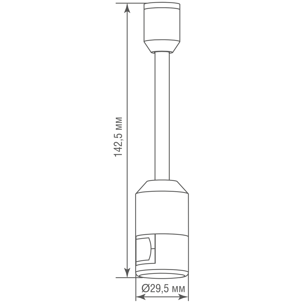 Donolux Magnet Modular System «CODE 1.2», стойка с одиночным фиксатором, H135 мм, темная бронза