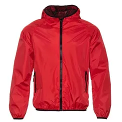 Ветровка унисекс, размер XXS, цвет красный