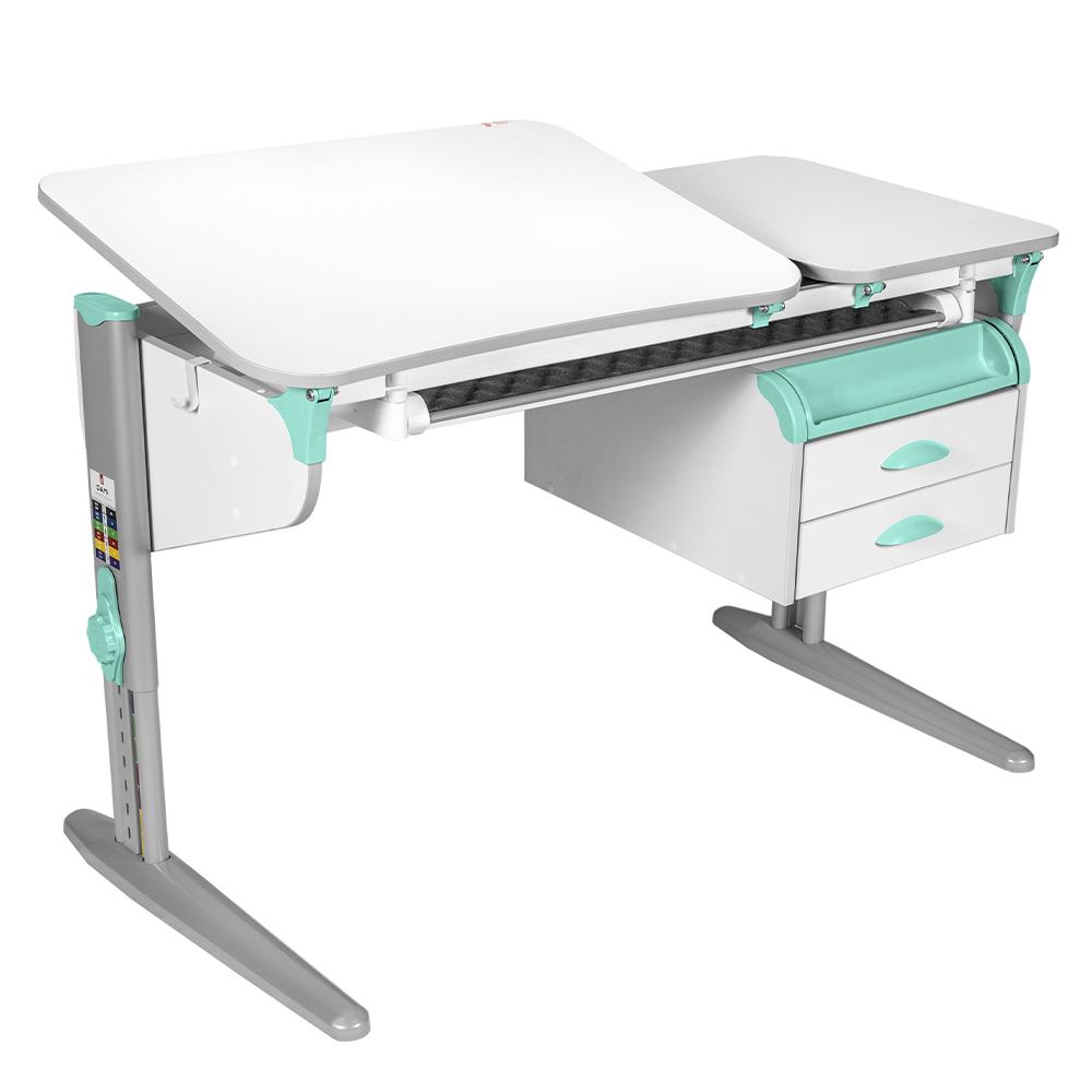 Растущая парта Дэми СУТ 45 с лотком и тумбой ТСН.05 (1200×565 мм)