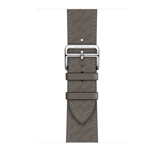 Apple Watch Hermès 45mm Silver Stainless Steel Case with H Diagonal Single Tour Gris Meyer