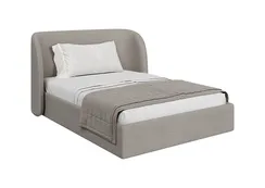 Кровать двуспальная Classic 140 см (бежевый, рогожка)