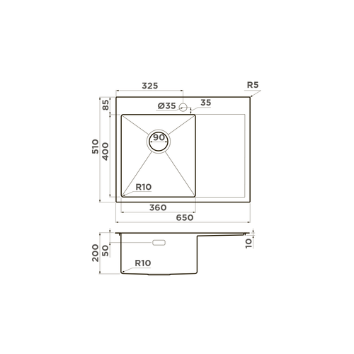 кухонная мойка Omoikiri Akisame 65-L-LG нерж. сталь/светлое золото