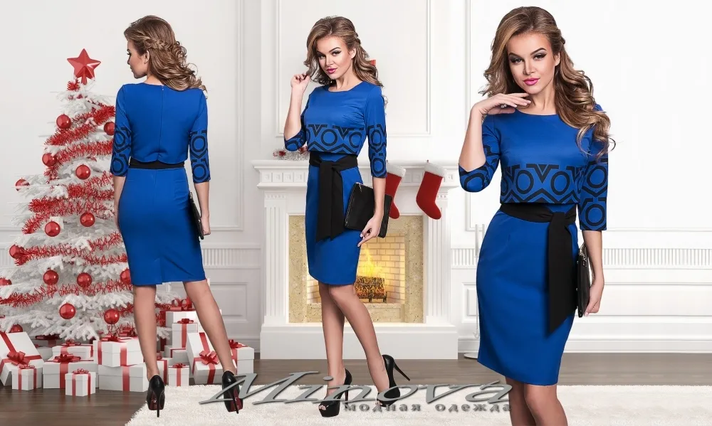 Платье 8546-электрик Minova