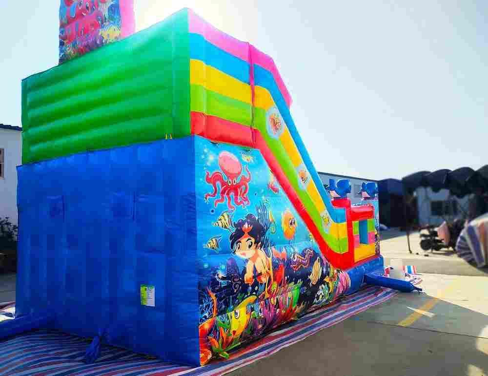 Коммерческий надувной батут-горка «Приключения рыбки» 7*4*5.5 м