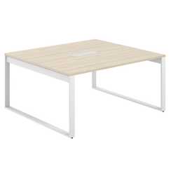 AG.1616.AR.72.WH / Стол для переговоров 1600х1638х750 / профиль О-образный: 70х20 белый; лючок: серебро; столешница: ак.равелло