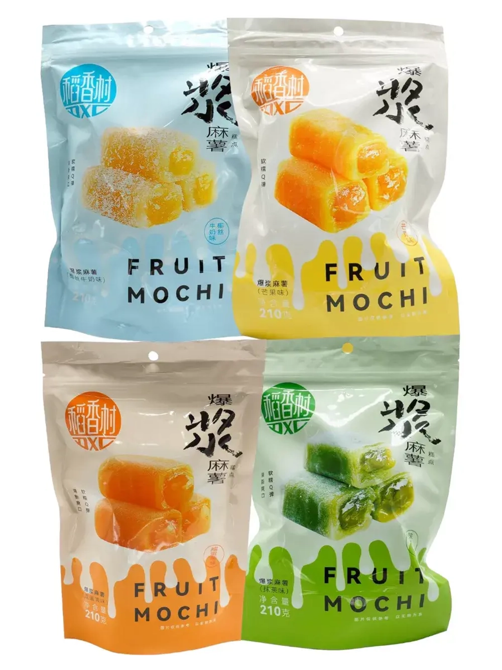 Моти со вкусом Кокоса, Манго, Карамели, Матча 210 г * 4 шт