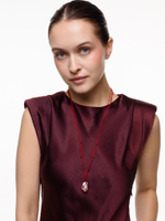 Колье "Cord Pearl" Red с жемчугом