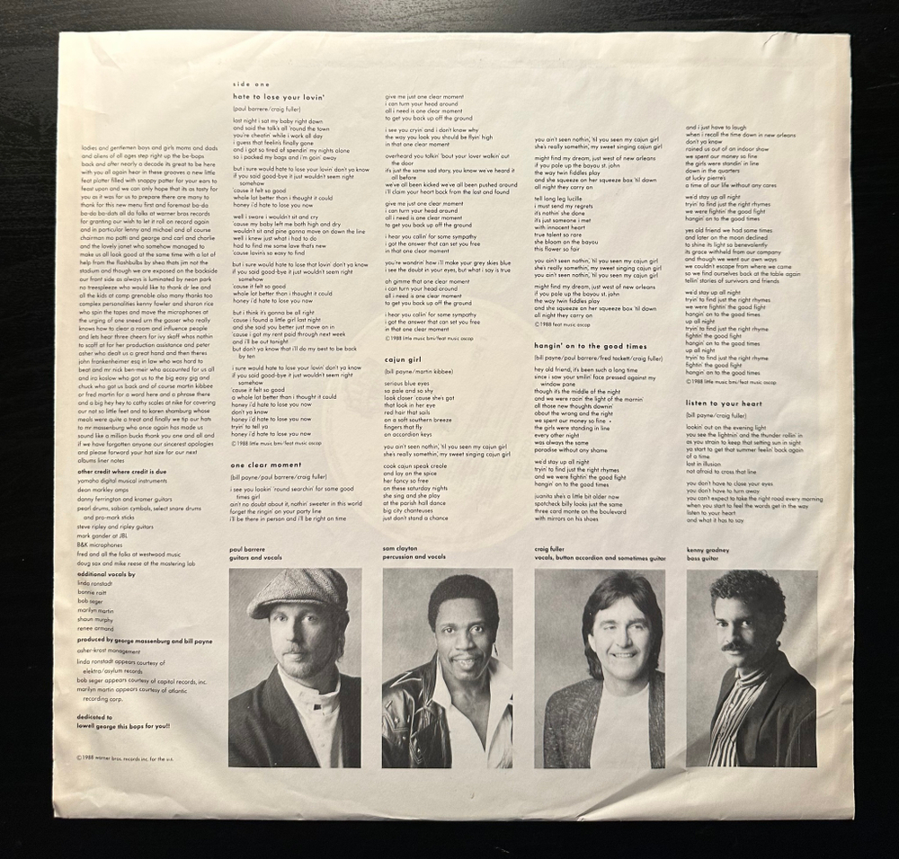 Little Feat - Let It Roll (Германия 1988г.)