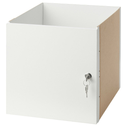IKEA KALLAX  (ИКЕА КАЛЛАКС)  -  Дверная вставка с замком, белая, 33x33 см