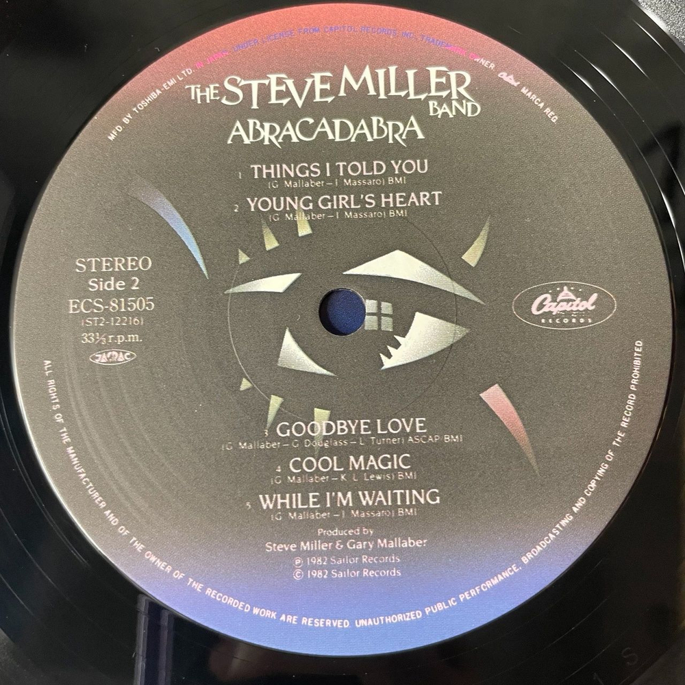 Винтажная виниловая пластинка LP The Steve Miller Band Abracadabra (Japan 1982) (Obi) Keeps Me Wondering Why
