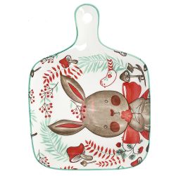 Блюдо "Kawaii Forest. Rabbit" 22*16*3см. (min 9) (фарфор) (транспортная упаковка)