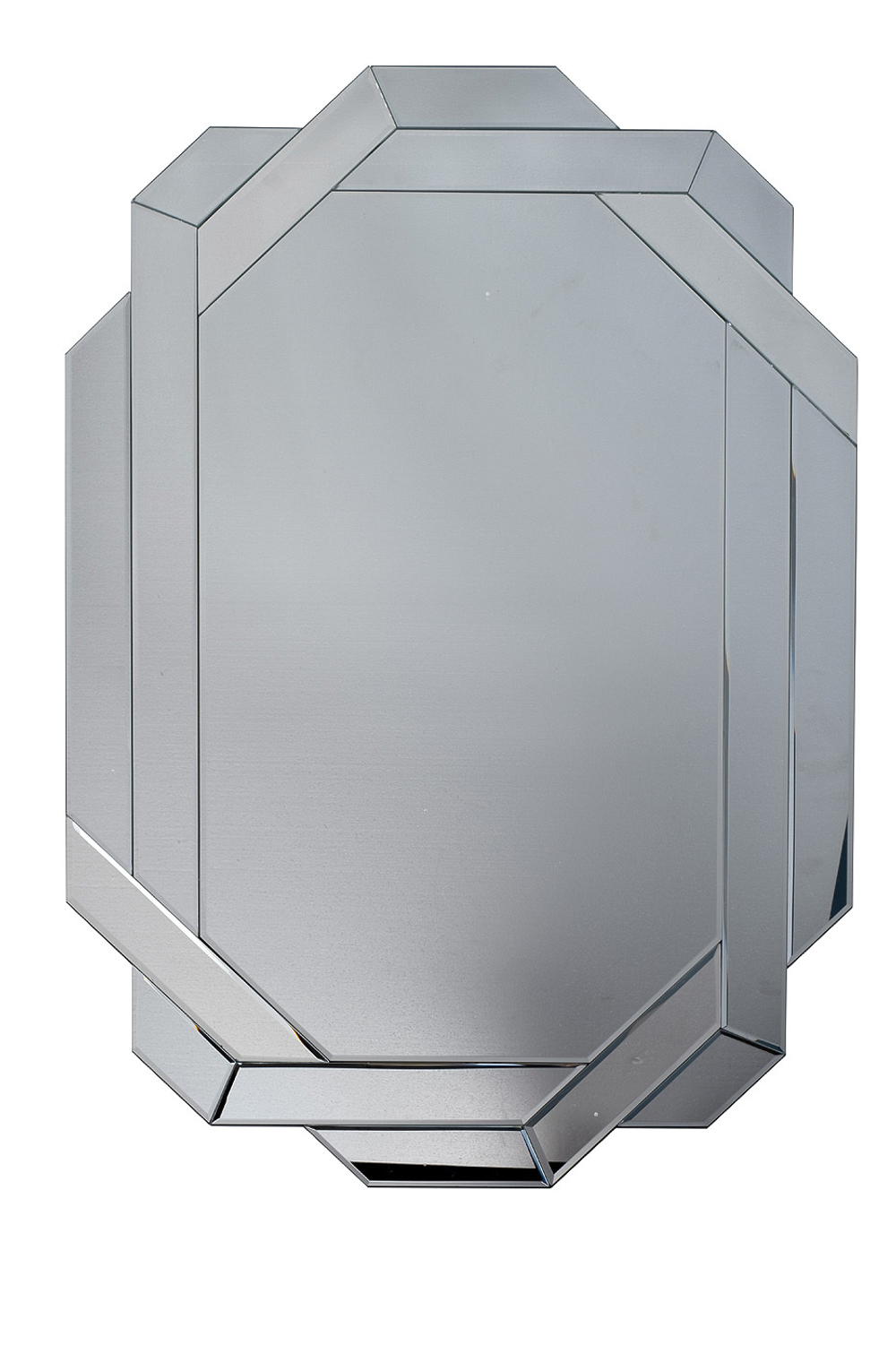 Зеркало настенное 90x60см Garda Decor с зеркальной восьмигранной рамой