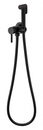 Смеситель встраиваемый с гигиеническим душем Grocenberg GB001 Черный матовый