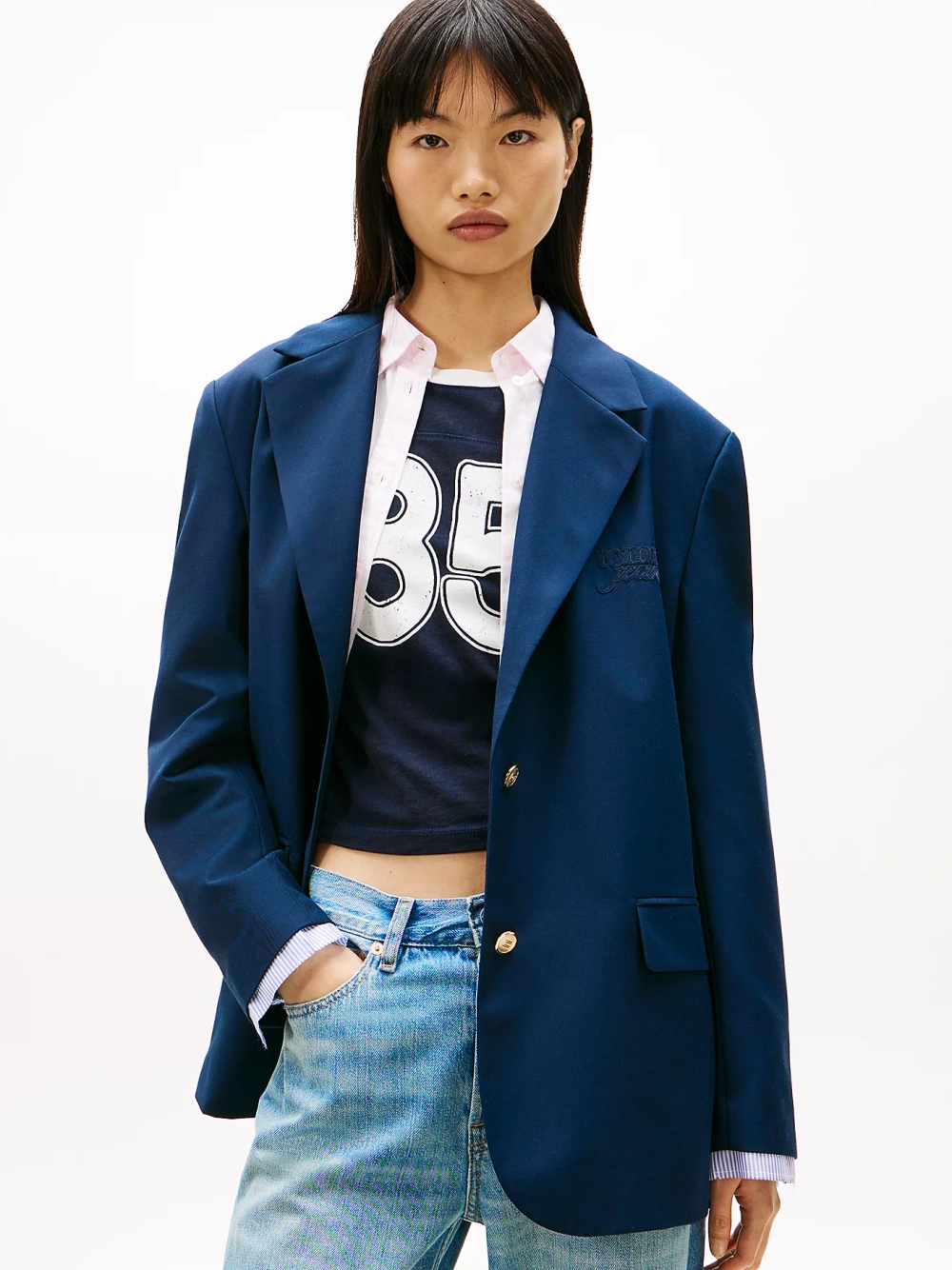 Пиджак женский TOMMY JEANS TJW BOYFRIED FIT BLA