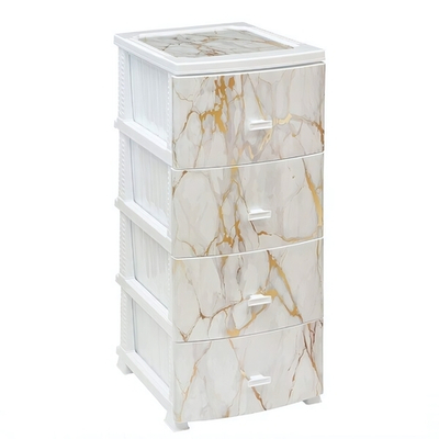 Комод ДЕКОР(моно рис) 4-х Белый мрамор РП-451